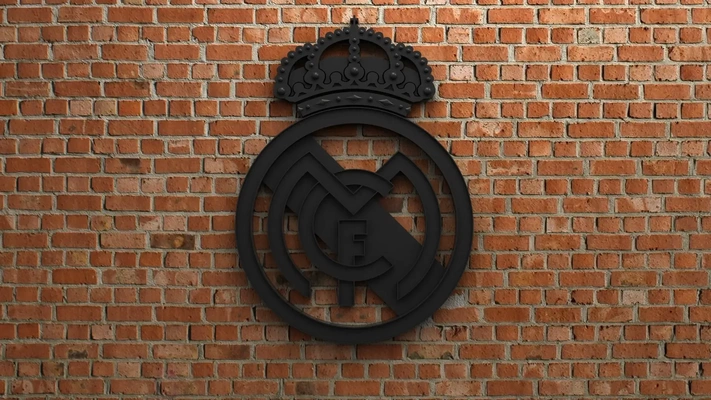 réel madrid cf logo 3d modèles télécharger créalité nuage 3d print model - Mito3D