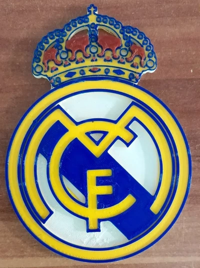 réel madrid logo 3d modèles télécharger créalité nuage 3d print model - Mito3D