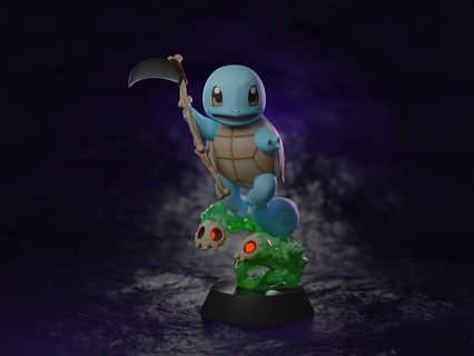 reaper squirtle halloween2021 3d models download creality cloud fictional characters 3d print model - Mito3D