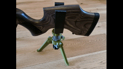 retaguarda ar rifle pistola tripé dobrando tiroteio descansar ficar pé esporte equipamento 3d print model - Mito3D