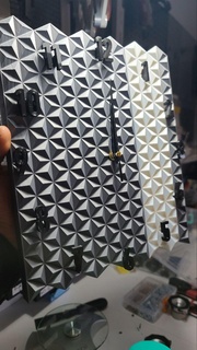 dikdörtgen duvar saat triangle pattern ev dekor 3d print model - Mito3D