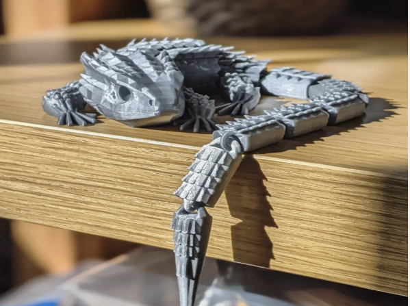 red eyed crocodilo lagarto articulado recarregado animais 3D print model - Mito3D