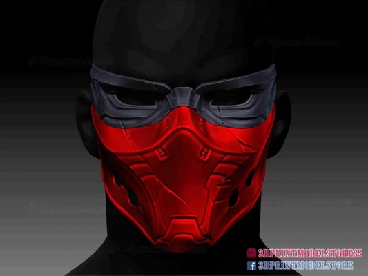 rouge capuche masque dc bandes dessinées cosplay 3d modèles télécharger créalité nuage masques casques 3d print model - Mito3D