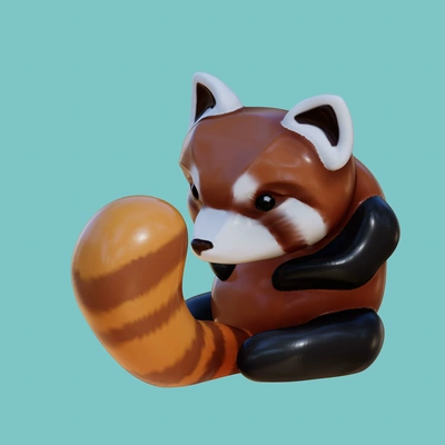 red panda figurine 3d models download creality cloud 3d print model - Mito3D