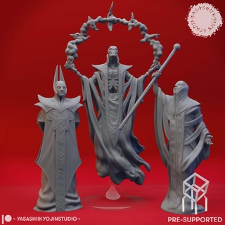 rouge sorcier cultistes table miniatures pre supported personnages 3d print model - Mito3D