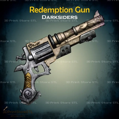 redemption gun cosplay darksiders - stl file 3d models download creality cloud toys & games 3d print model - Mito3D