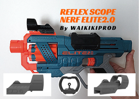 reflexo escopo nerf elite 20 brinquedo armas 3d print model - Mito3D
