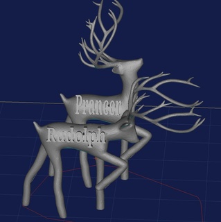 reindeer tree decorations Household 3d print model - Mito3D