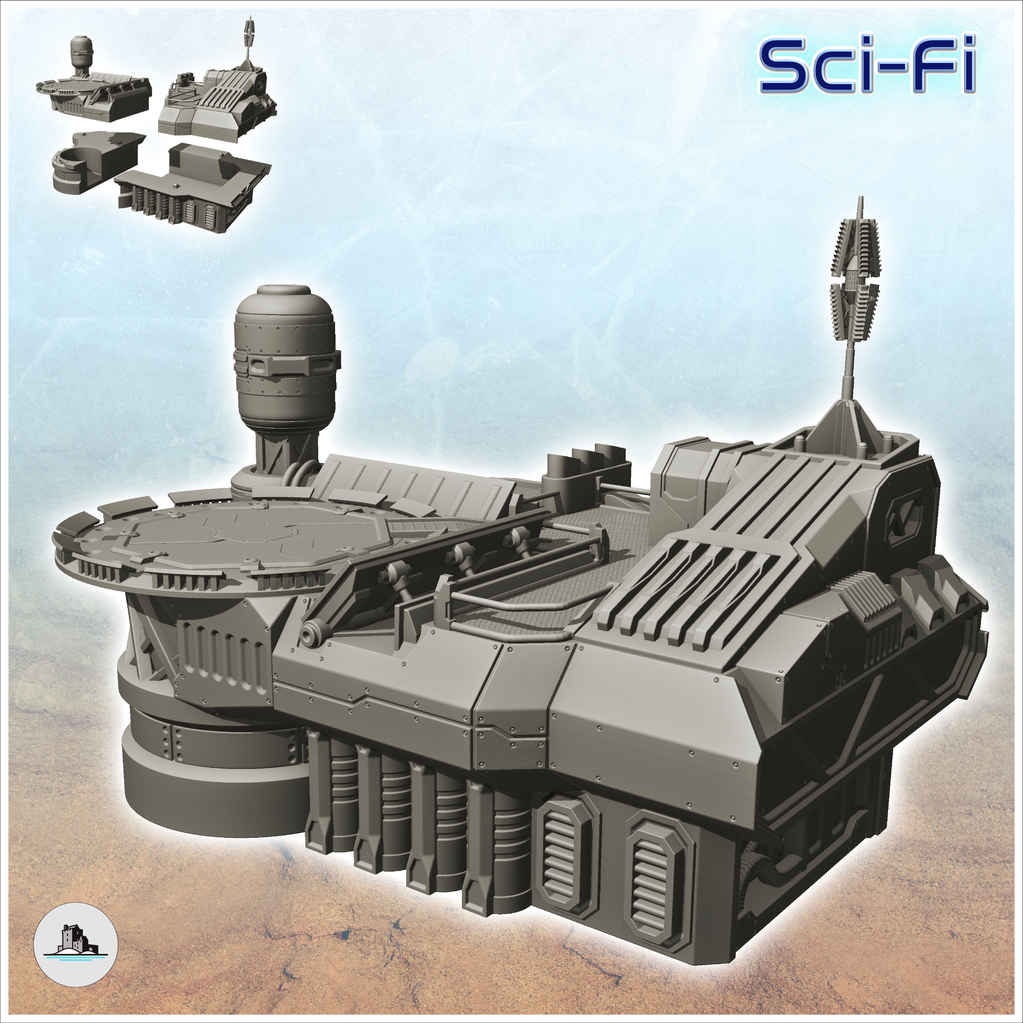 rinforzata comando base terreno scifi scienza finzione sf 3D print model - Mito3D