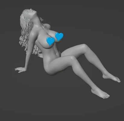 relaxed girl 3d models download creality cloud 3d print model - Mito3D