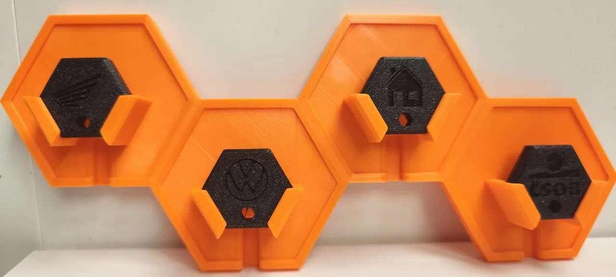 remix of hexagon keychains 3d models download creality cloud 3d print model - Mito3D