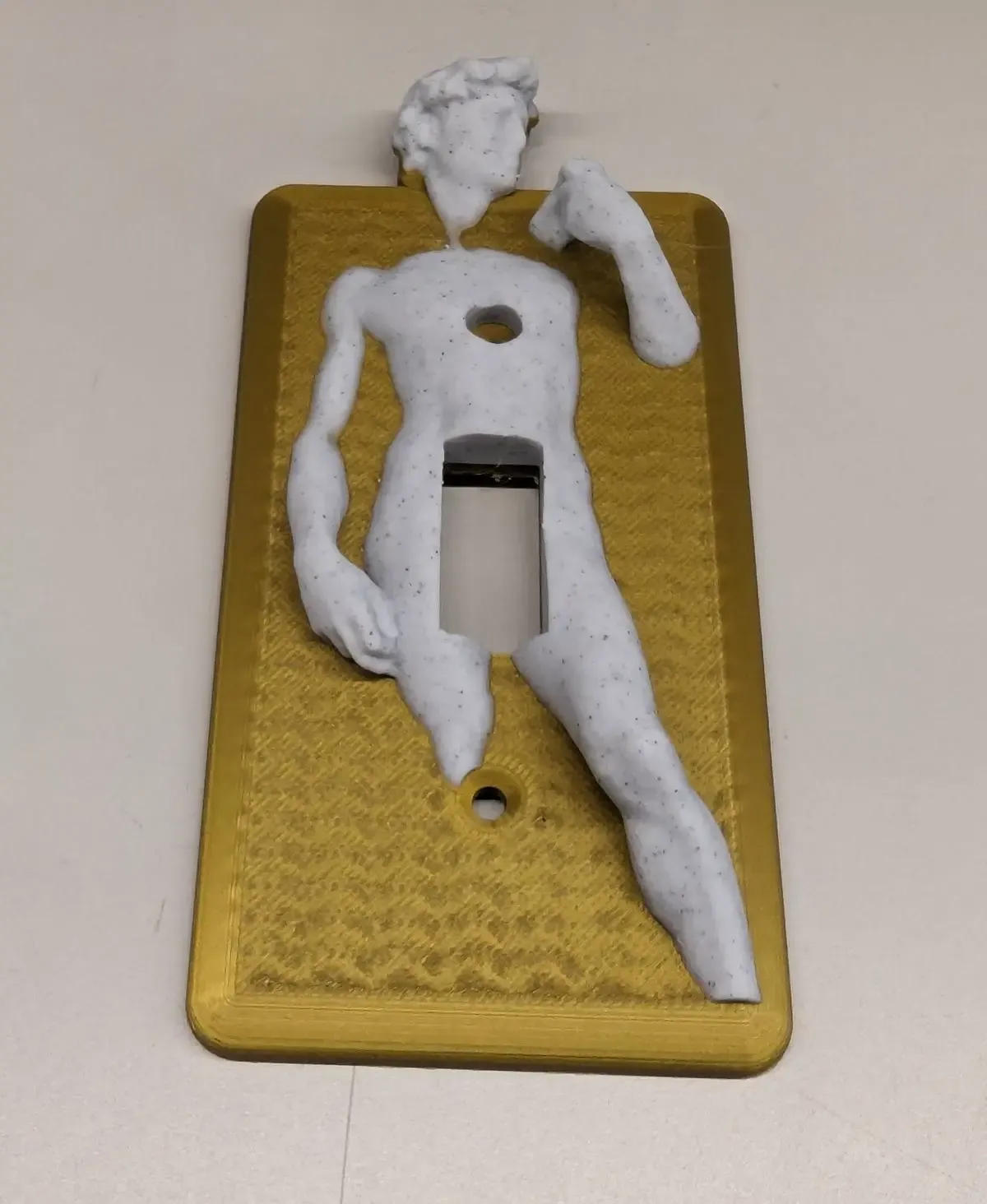 renaissance light switch cover david 3d models download creality cloud 3D print model - Mito3D