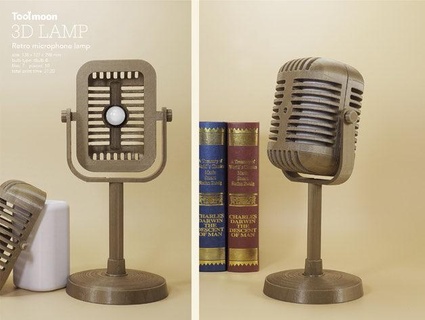 retro microfone luminária 3d modelos baixar crialidade nuvem casa 3d print model - Mito3D