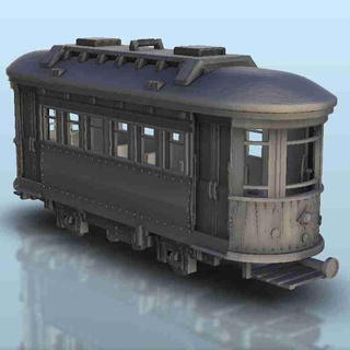 retro tramway - scenery warhammer miniatures ww2 tabletop mo 3d models download creality cloud Engineering Vehicles 3d print model - Mito3D