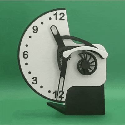 rétrograde l'horloge 3d modèles télécharger créalité nuage accueil maison décor 3d print model - Mito3D