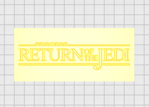 Retorna Jedi logotipo 1 3d modelos baixar crialidade nuvem 3d print model - Mito3D
