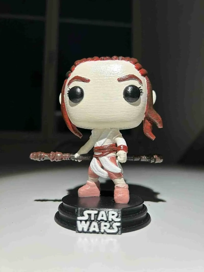 rey skywalker funko stella guerre 3d modelli scarica creality nube 3d print model - Mito3D