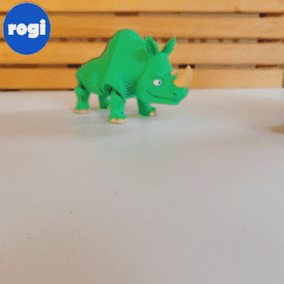 rinoceronte articulado 3d modelos baixar crialidade nuvem mamífero 3d print model - Mito3D