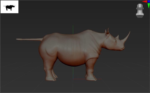 rinoceronte 3d print model - Mito3D
