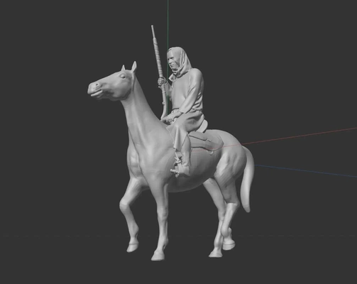 rider horse assassin's creed style 3d models download creality cloud 3d print model - Mito3D