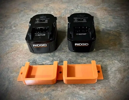 ridgid outils double 18v batterie titulaire soutien 3d print model - Mito3D