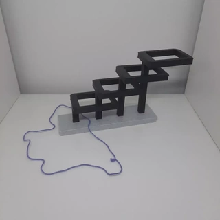 anel Escadaria enigma quebra cabeças Brain teasers 3d print model - Mito3D