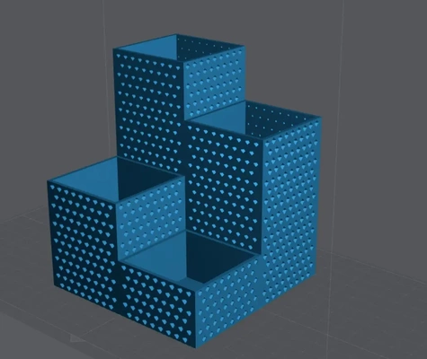 fluss kreuz diorama stift halter unterstützung design 3d modelle download realität wolke diy 3d print model - Mito3D