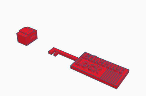 rj45 ethernet porta fechadura chave acessórios 3d print model - Mito3D