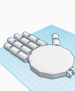 merle humanoïde robot main v51 3d print model - Mito3D