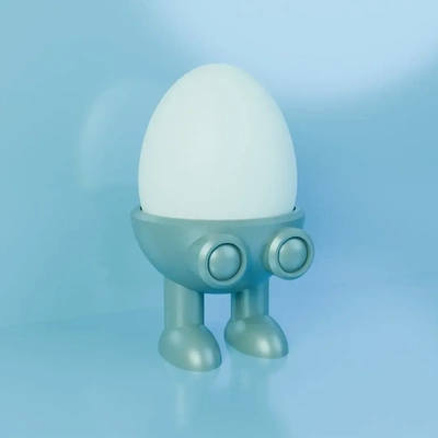 robot oeuf titulaire soutien œufs 3d modèles télécharger créalité nuage 3d print model - Mito3D