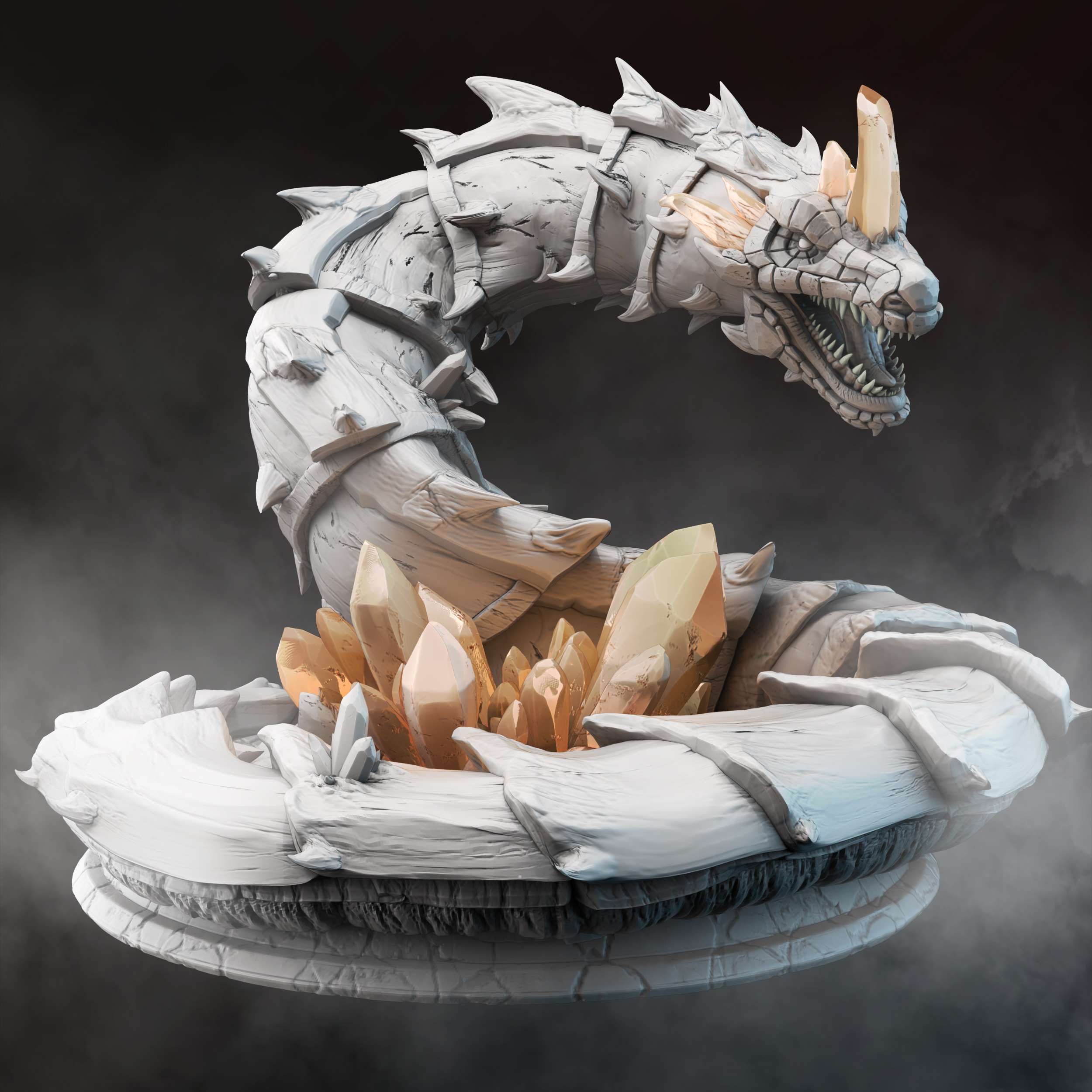 Roche serpent agatol monstres 3D print model - Mito3D