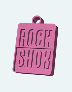 rock shox llavero logo vehiculos 3d print model - Mito3D