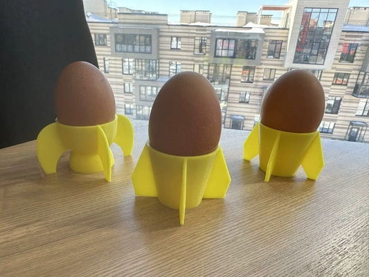 cohete pascua resurrección huevo soporte 3d modelos descargar crealidad nube 3d print model - Mito3D