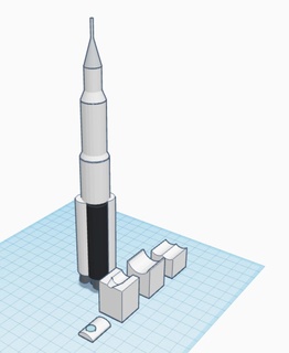 foguete modelo ficar pé aeronave 3d print model - Mito3D