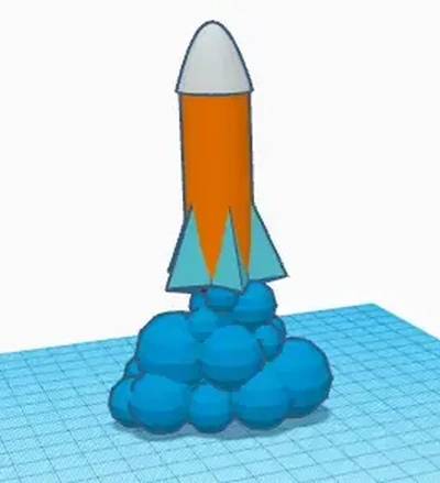 rocket ship 3d models download creality cloud 3d print model - Mito3D