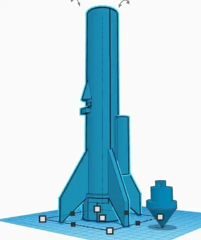 roket v2 3d modeller indir creality bulut 3d print model - Mito3D