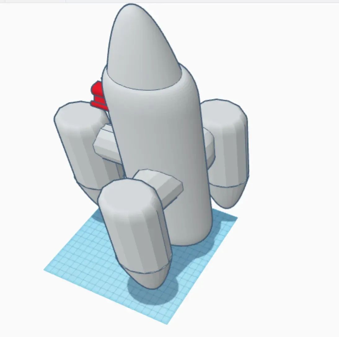 cohete 3d modelos descargar crealidad nube 3D print model - Mito3D