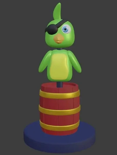 rockstar parrot fnaf 3d models download creality cloud 3d print model - Mito3D