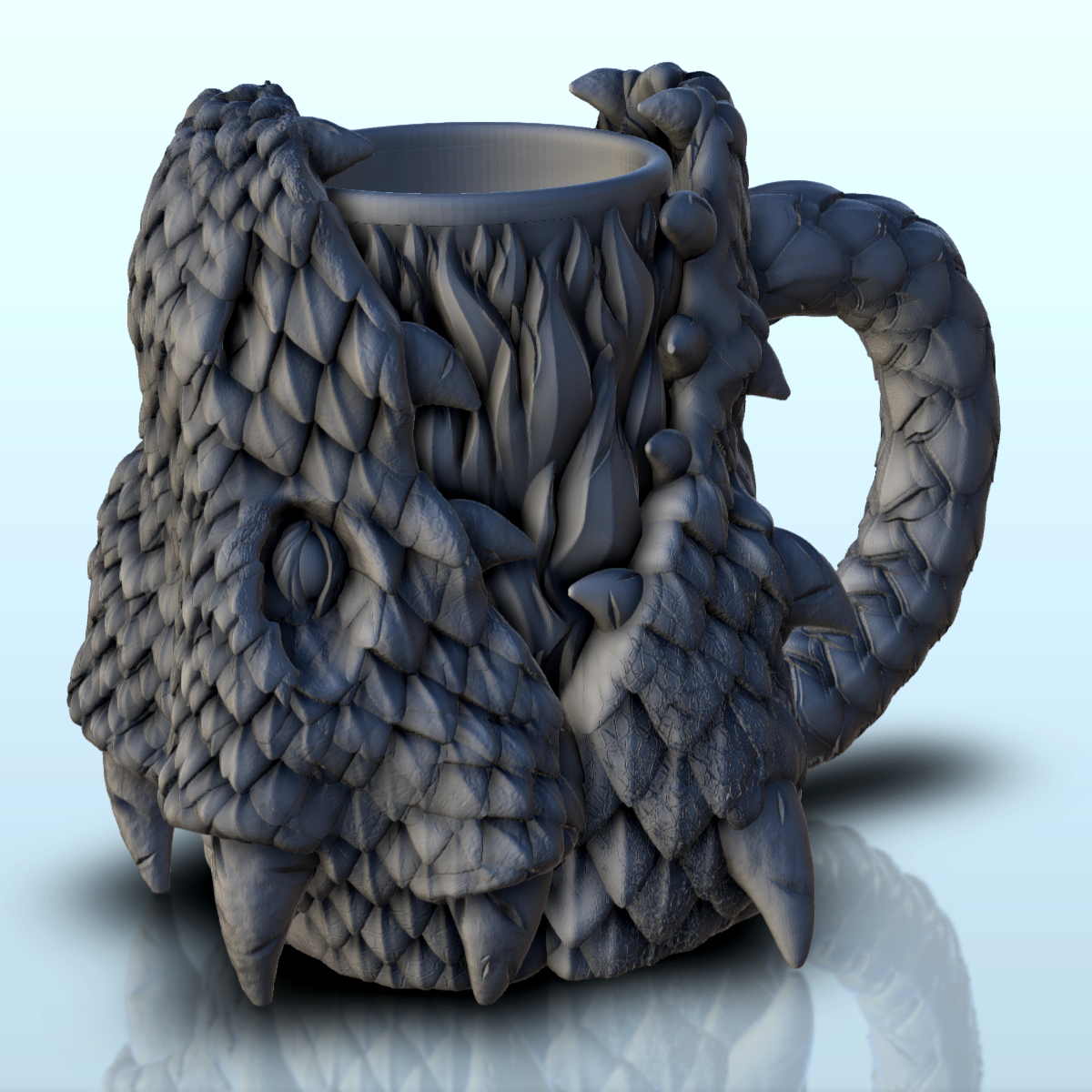 rogue dragon dice mug 1 - beer holder Cups & Mugs 3D print model - Mito3D