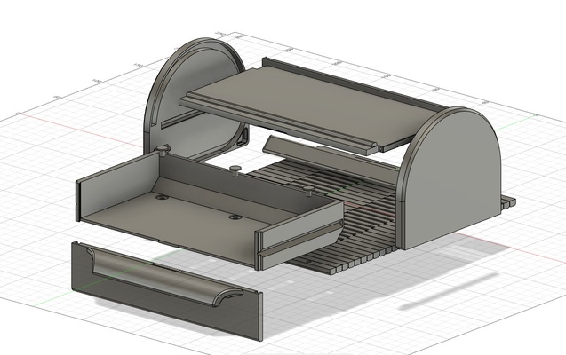rolling storage box divider2346 3d models download creality cloud furniture 3d print model - Mito3D