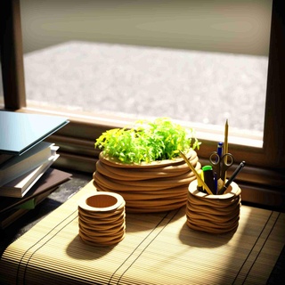 cuerda envase plantador conjunto hogar casa decoración 3d print model - Mito3D