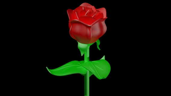 rose- valentines Flowers 3d print model - Mito3D