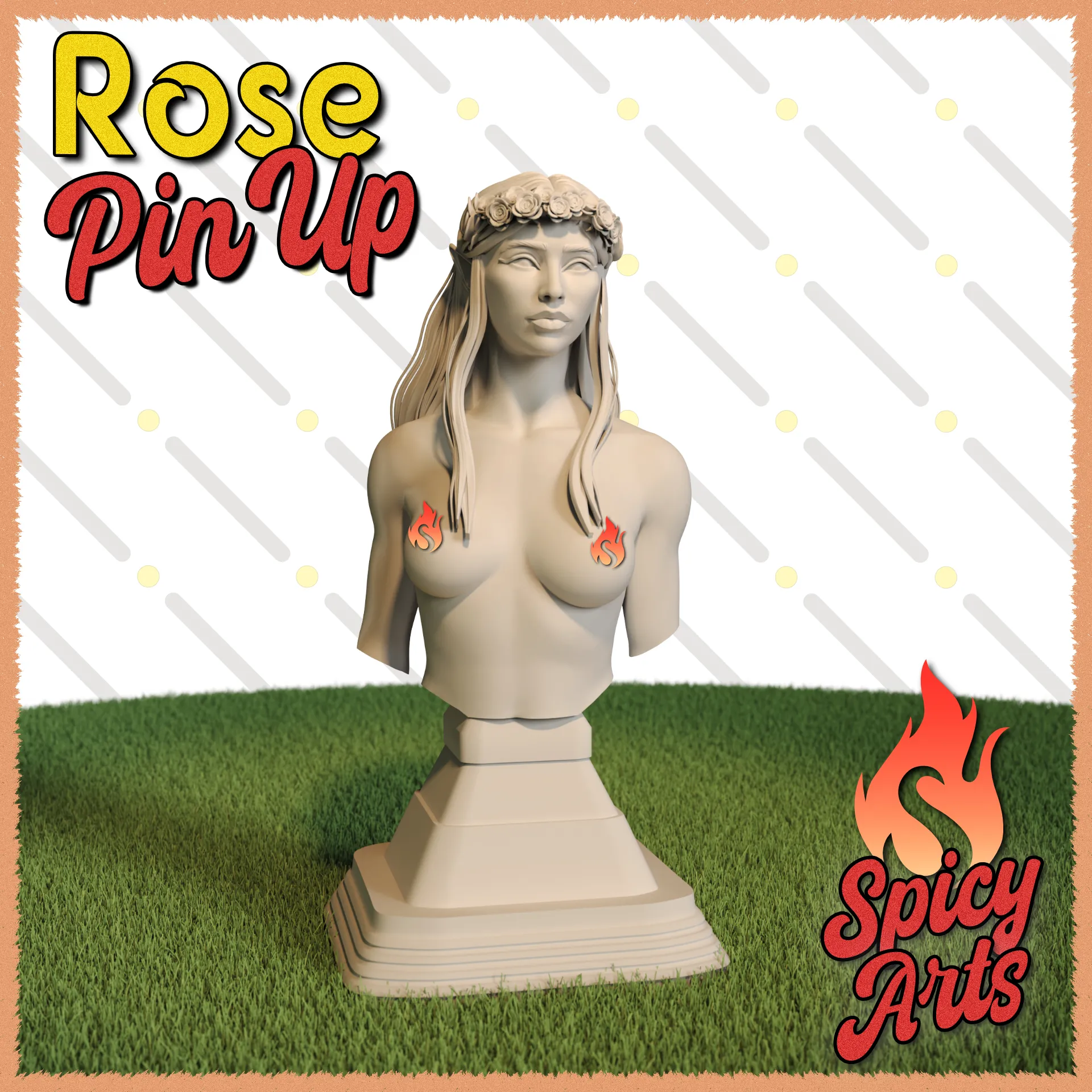 gül nsfw alternatif pin up büst 3d modeller indir creality bulut 3D print model - Mito3D