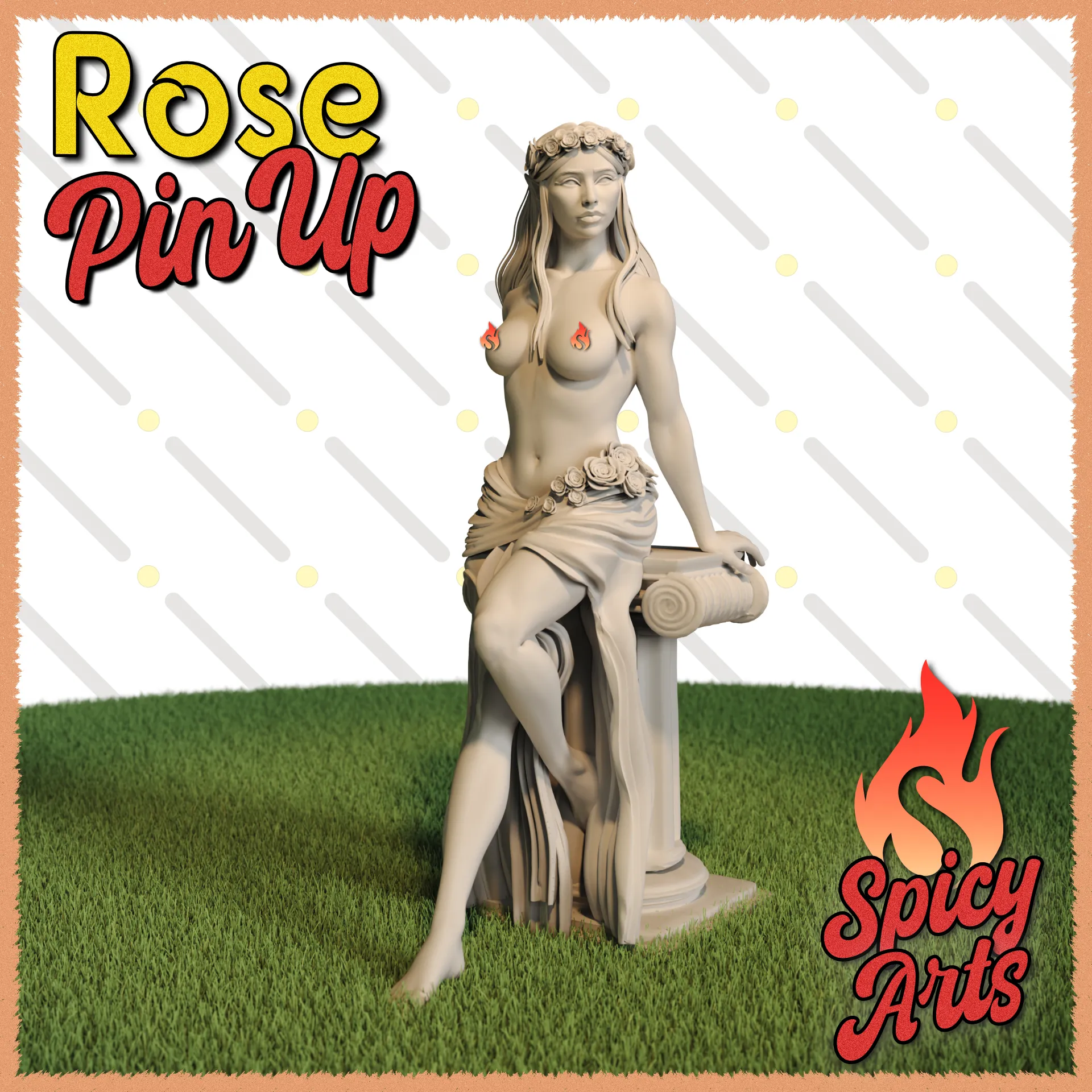 rose nsfw alt séance pin up 3d modèles télécharger créalité nuage 3D print model - Mito3D