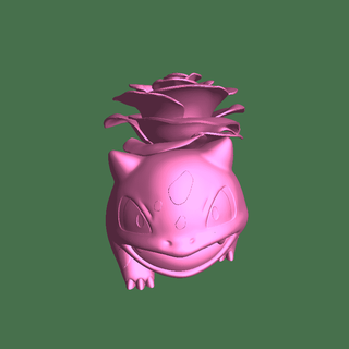 rosa bulbasauro ficcional personagens 3d print model - Mito3D