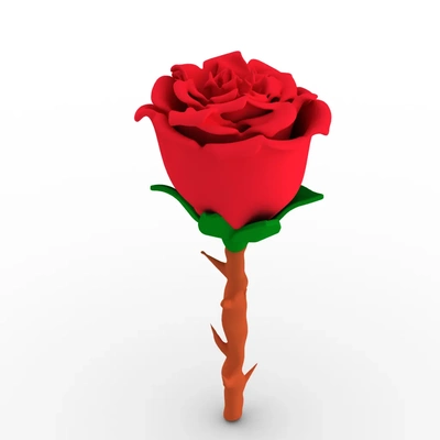 rose flower impression optimisé conception 3d modèles télécharger créalité nuage fleurs 3d print model - Mito3D