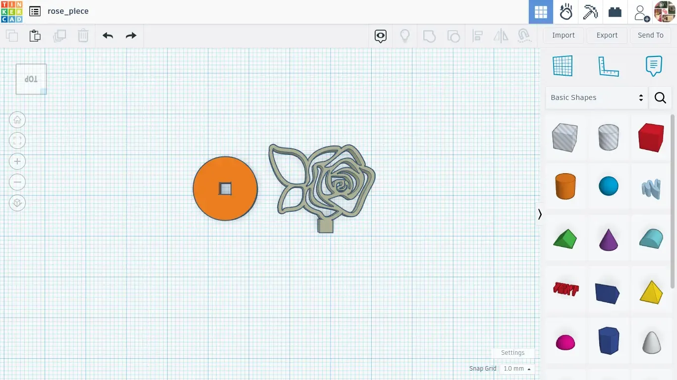 rosa jogos peça 3d modelos baixar crialidade nuvem 3D print model - Mito3D