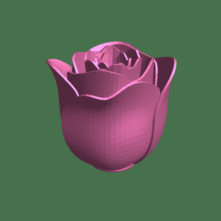 rosa doce 3d modelos baixar crialidade nuvem flores 3d print model - Mito3D