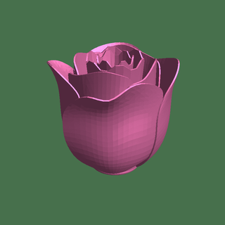 gül açık Çiçekler 3d print model - Mito3D