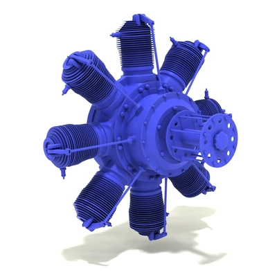 rotierend motor gnom monosuppe französisch 3d modelle download realität wolke 3d print model - Mito3D